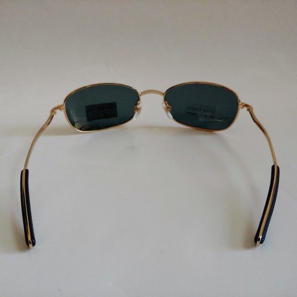 NWT Vintage 90's Rectangle Metal Sports Polarized Sunglasses (S.Gold) - Picture 3 of 4